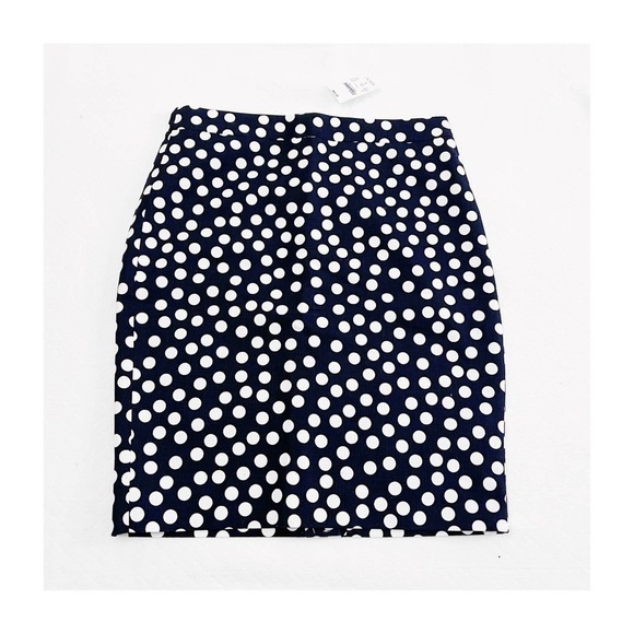J. Crew Dresses & Skirts - J. Crew Polka Dot Pencil Skirt 100% Cotton MINT SZ0